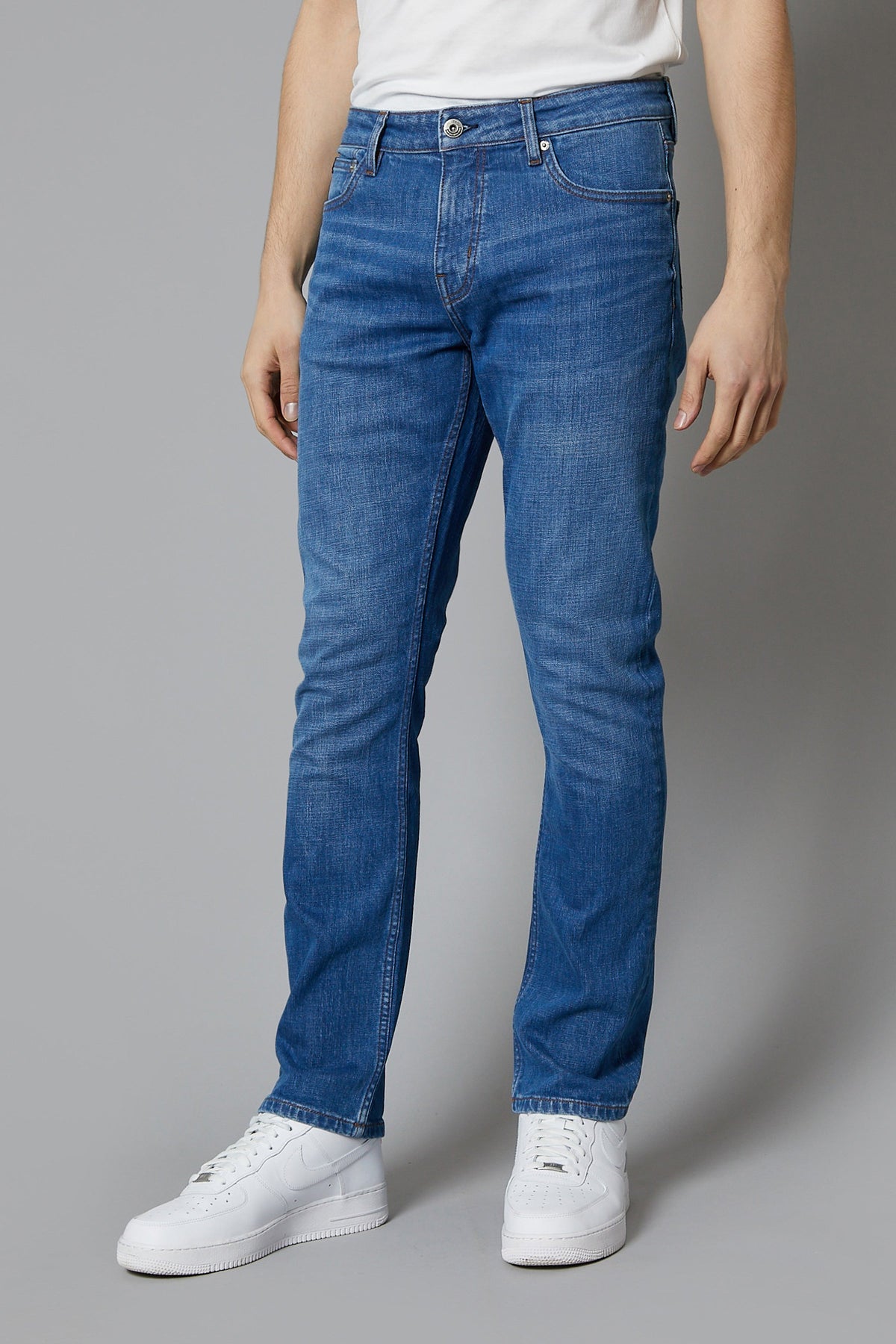 DML Alaska Straight Jeans Mid Blue