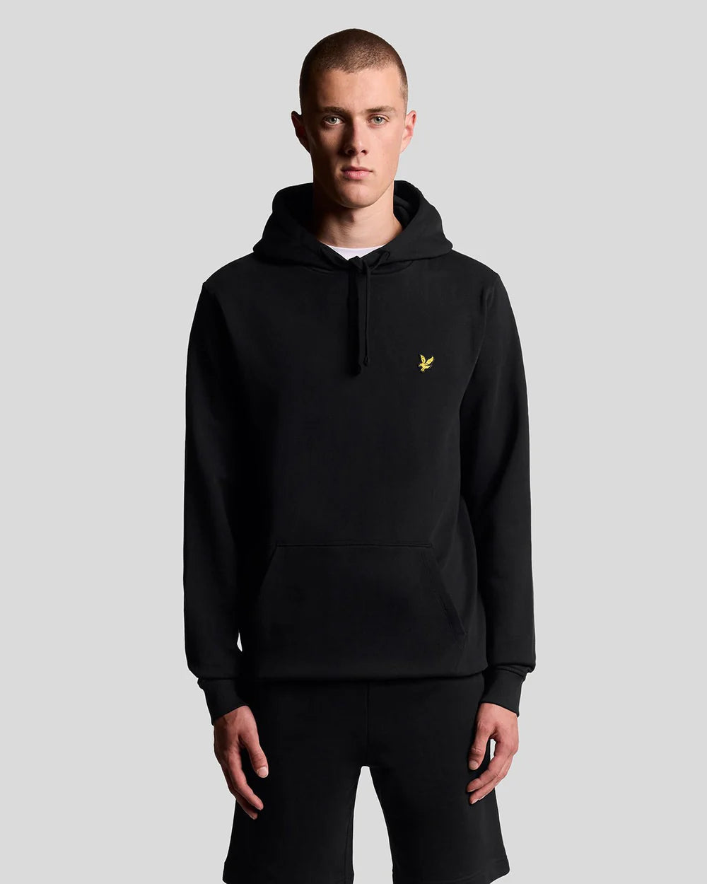 lyle & Scott Loopback Cotton Hoodie Black