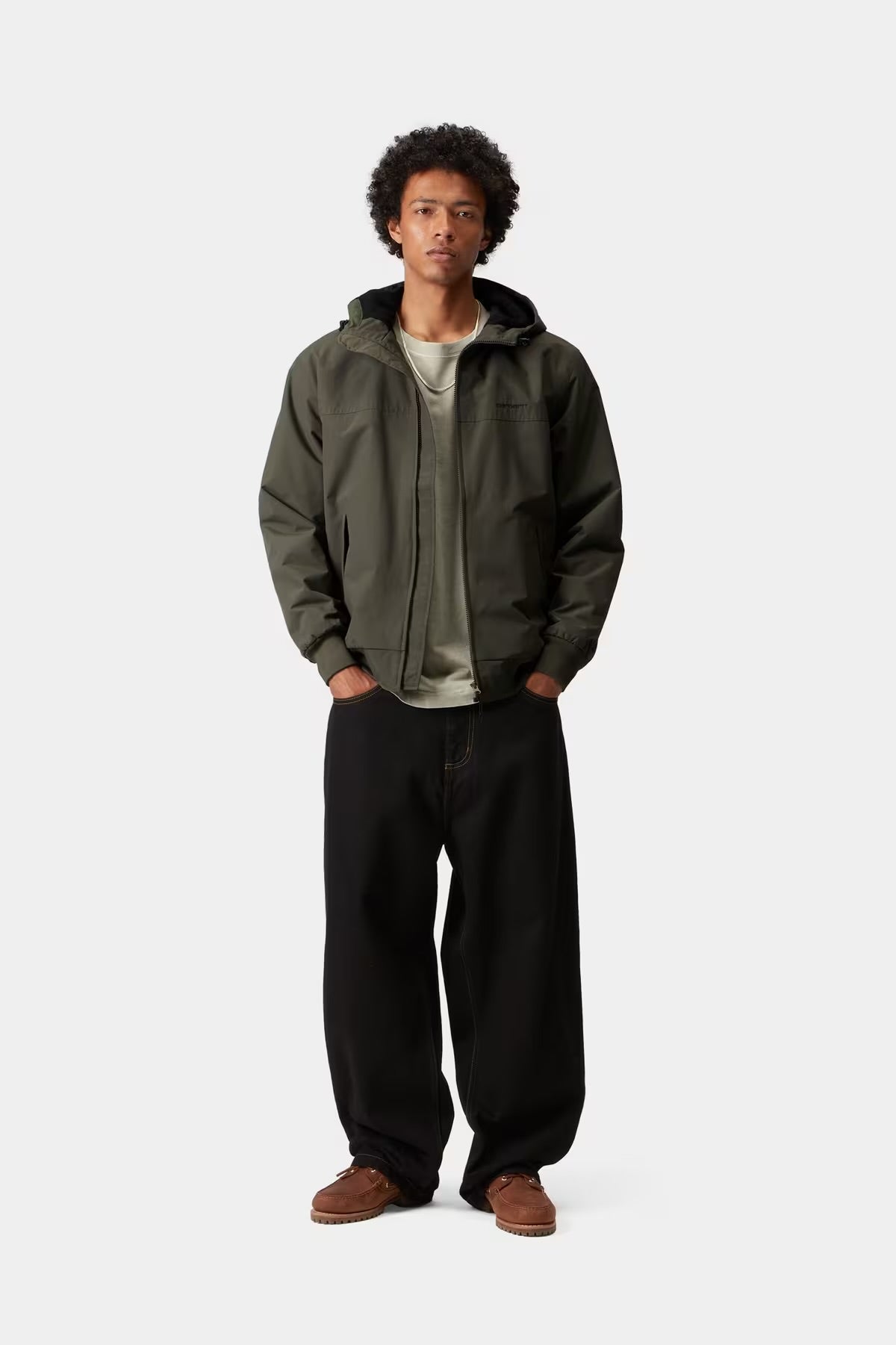 Carhartt Wip Hooded Sail Jacket Cyprus (olive Green)