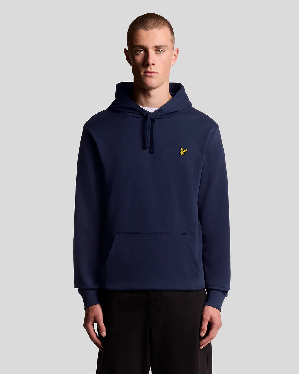lyle & Scott Loopback Cotton Hoodie Navy