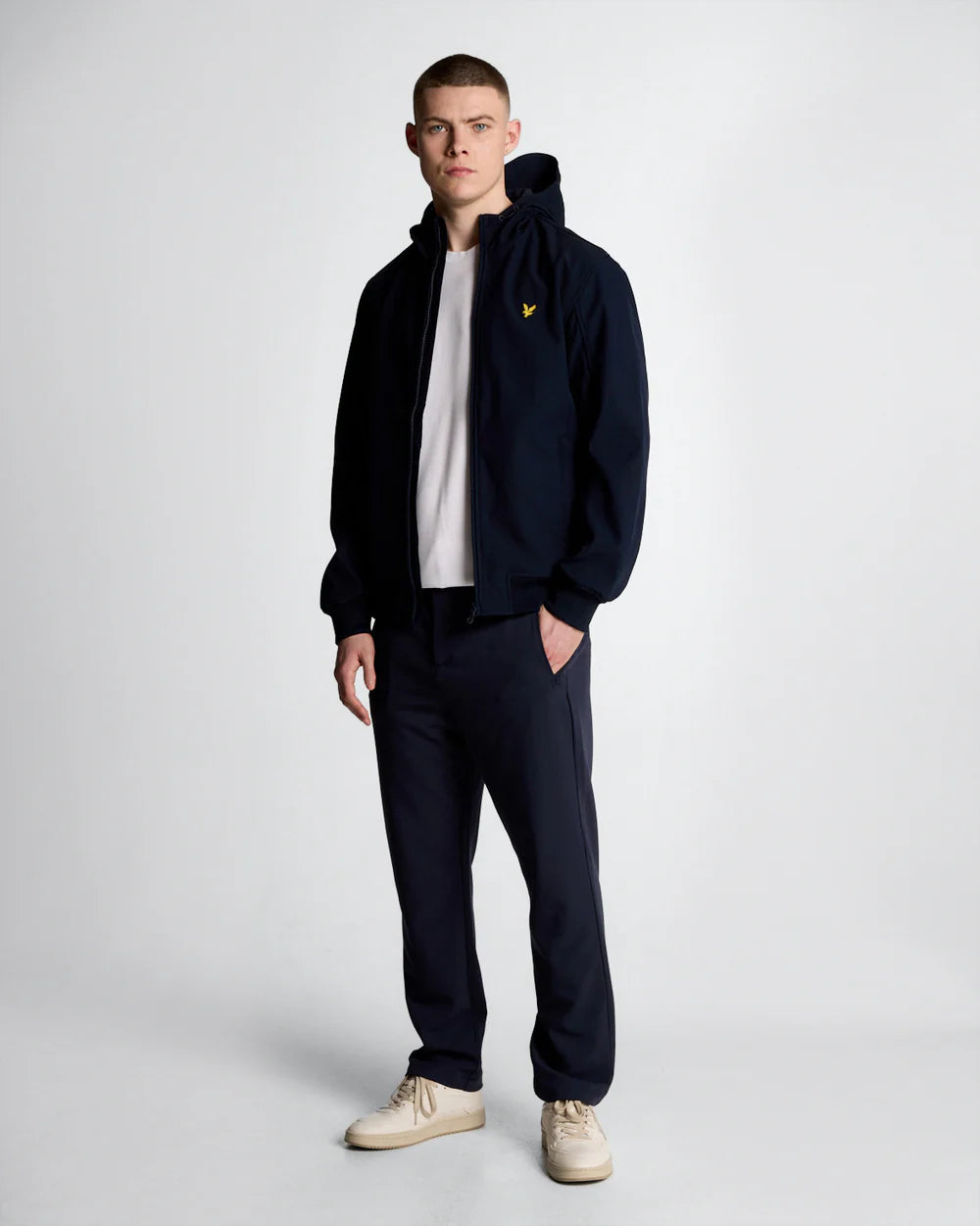 Lyle & Scott Fleece Back Softshell Jacket Black