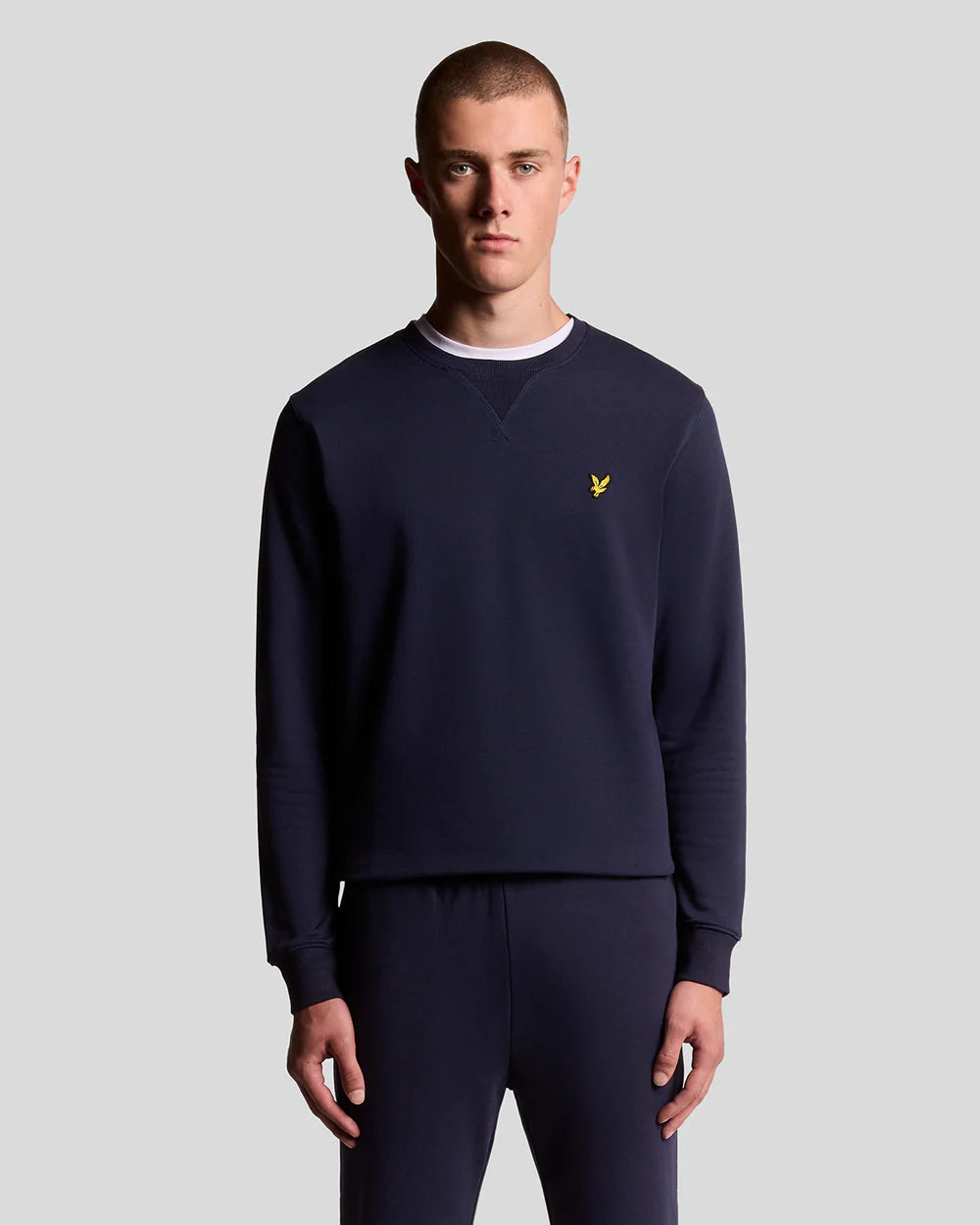 Lyle & Scott Cotton Crew Neck Sweatshirt Navy