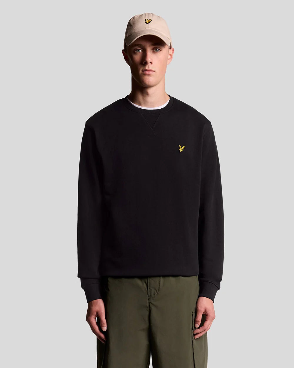 Lyle & Scott Cotton Crew Neck Sweatshirt Black