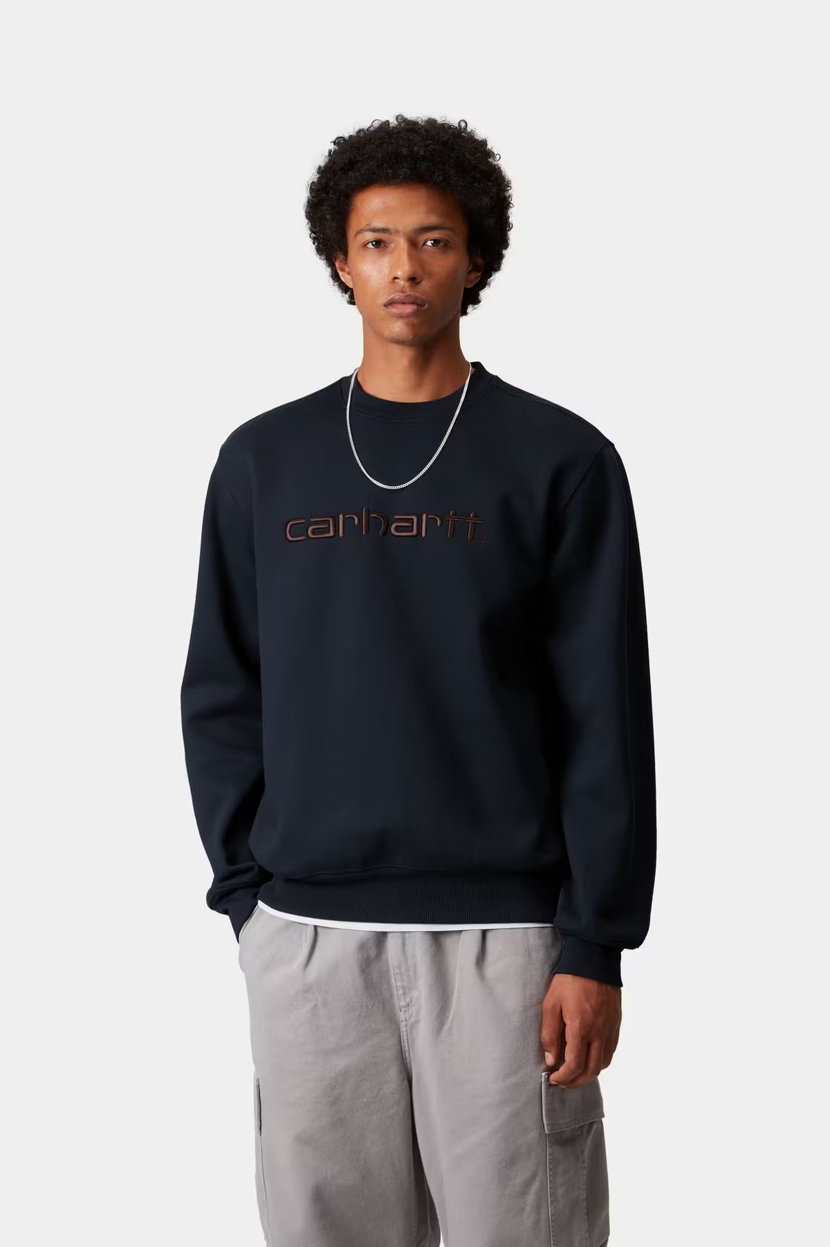 Carhartt Wip Carhartt logo sweatshirt Navy/wine