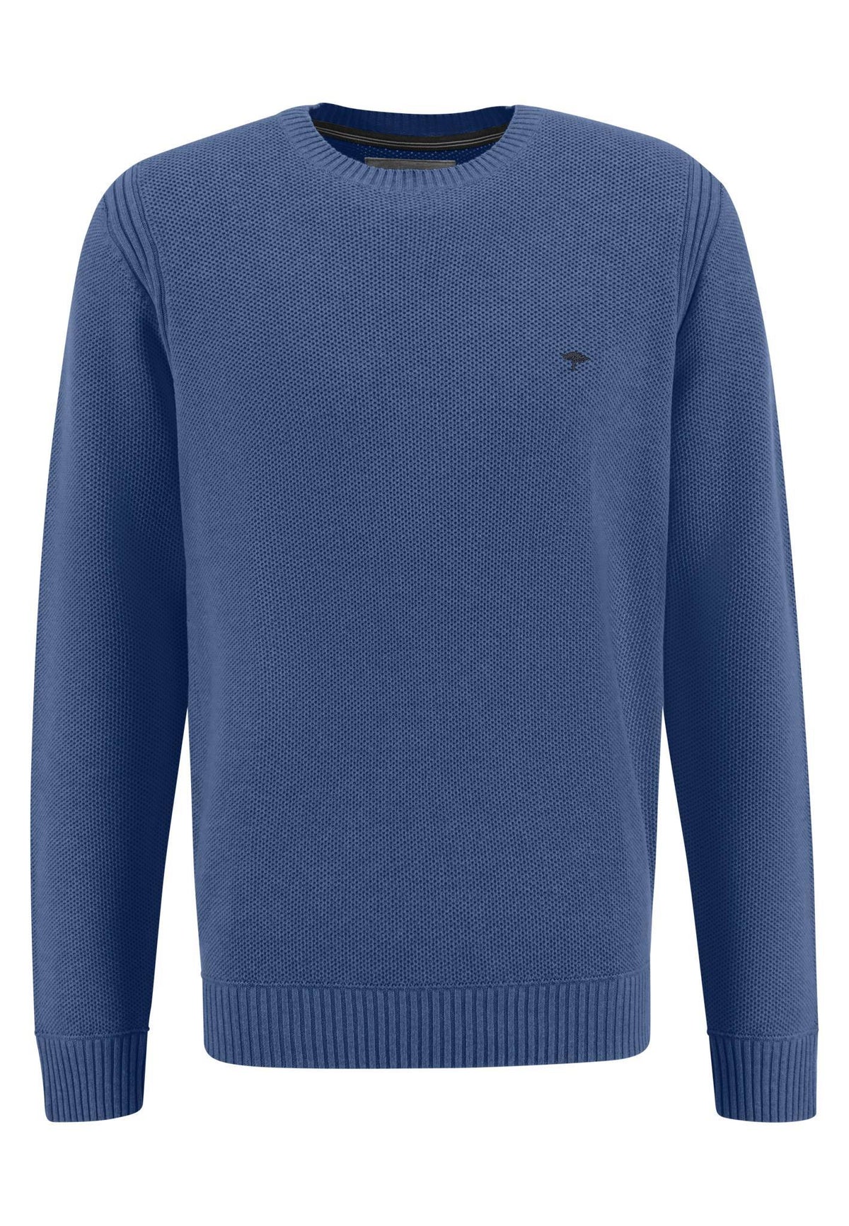 Fynch Hatton Knitted O-Neck Sweater - Blue
