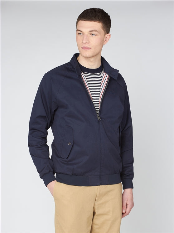 Signature Navy Blue Harrington Jacket