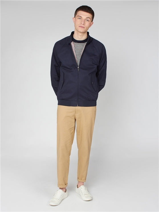 Signature Navy Blue Harrington Jacket