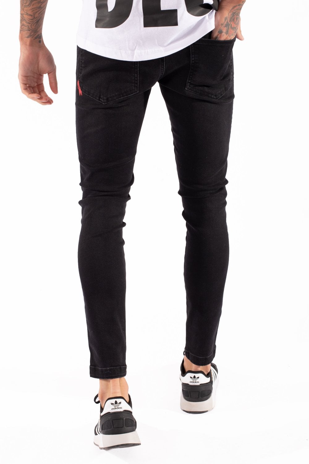11 Degrees Super Stretch Skinny Jeans - Jet Black