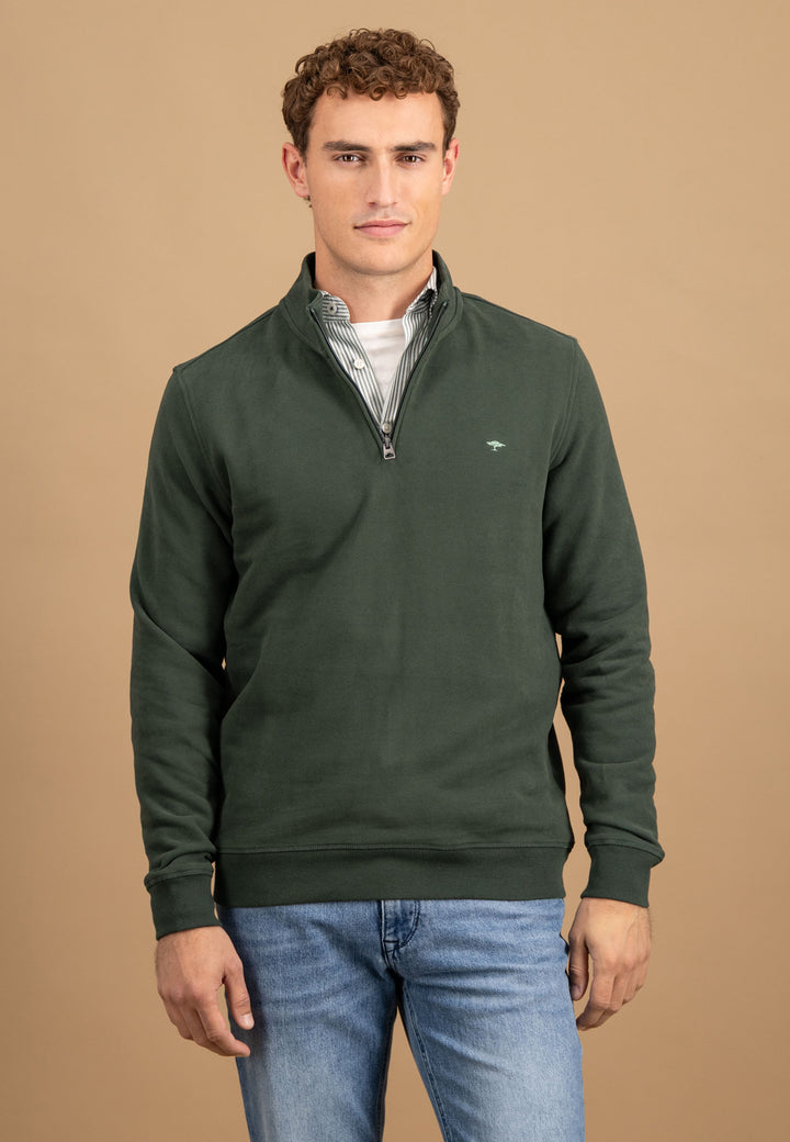 FYNCH-HATTON QUARTERZIP SWEATSHIRT DARK GREEN