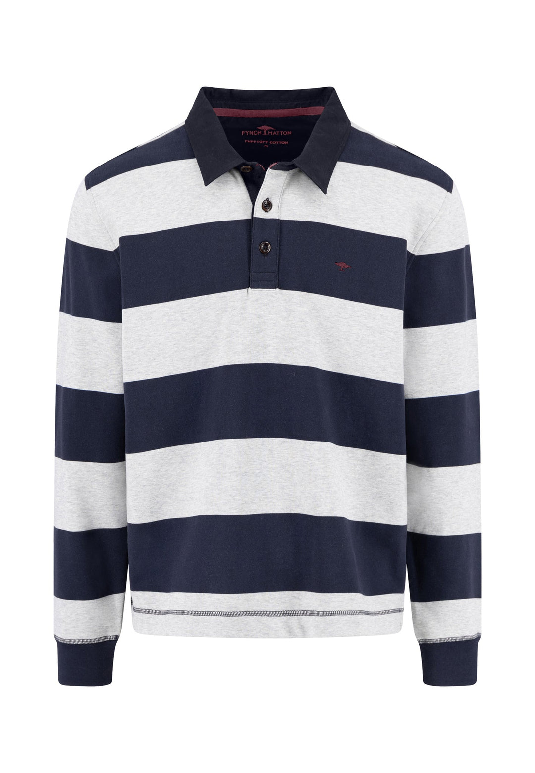 FYNCH-HATTON RUGBYSHIRT NAVY / GREY
