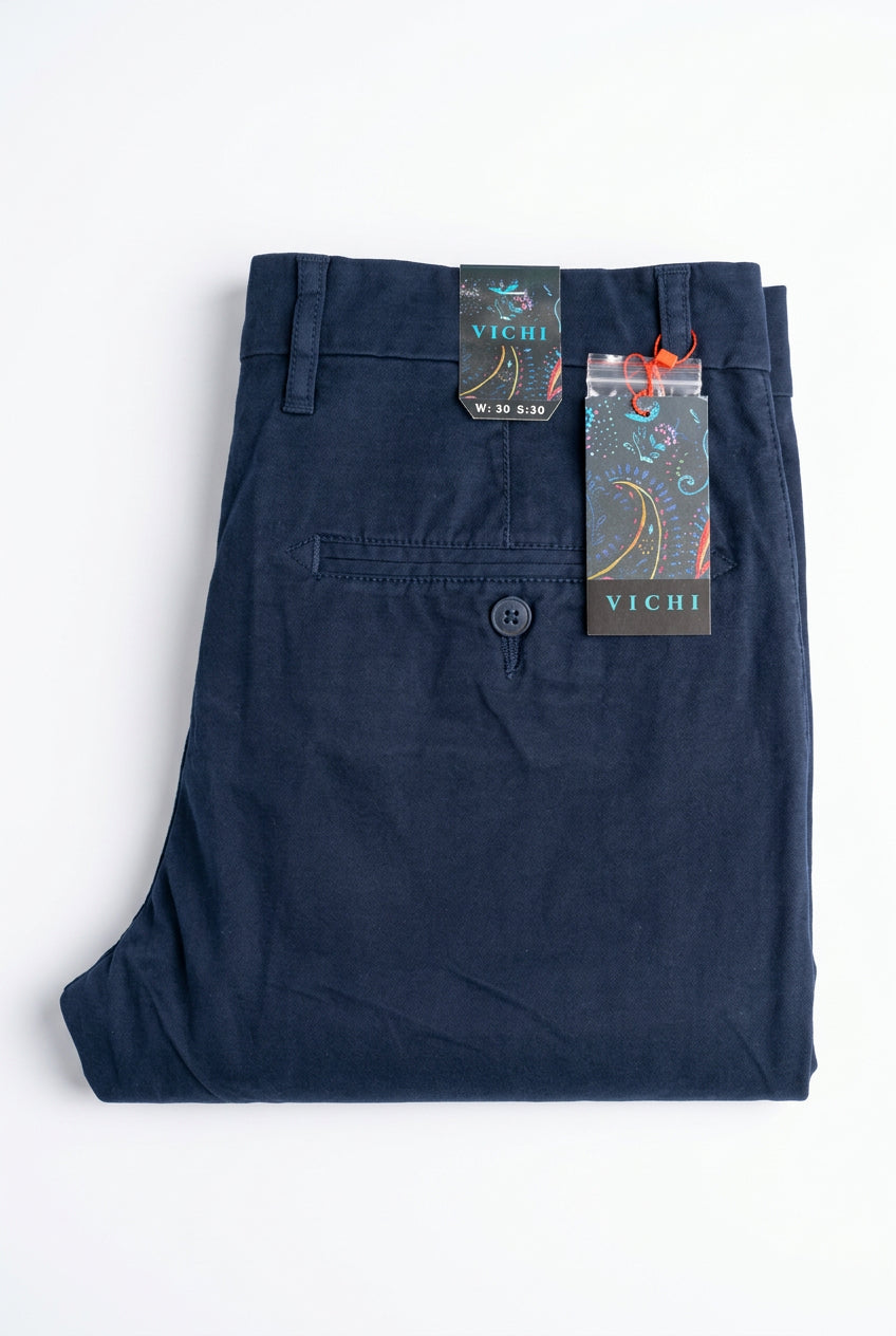 Vichi Navy Stretch Chino