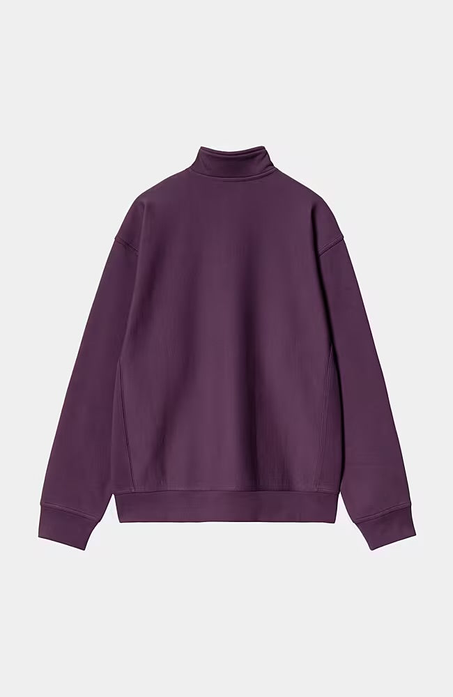 Carhartt Wip Half Zip American Script Sweatshirt Egplant purple