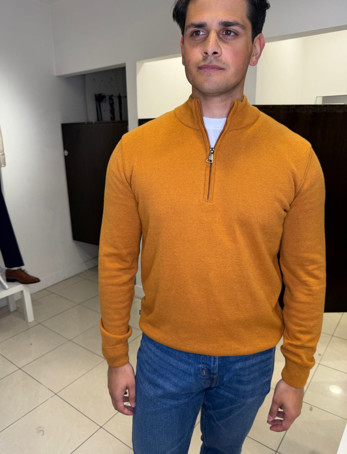 SLOANE 1/4 Zip Mustard