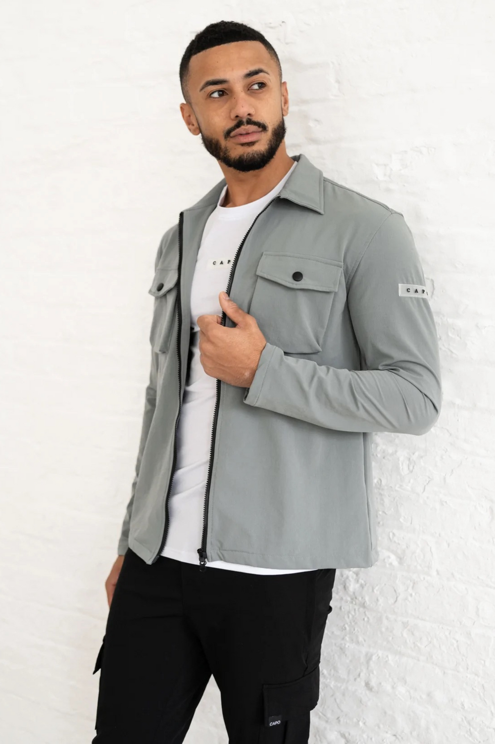 Capo Button Jacket - Grey