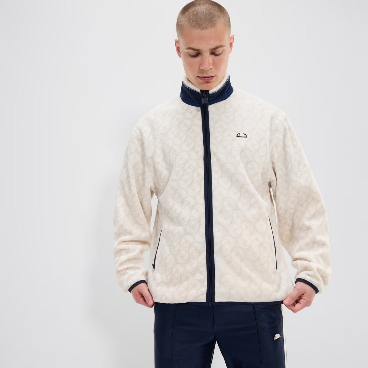 Ellesse Men's Pescari freeze zip front jacket  Off White