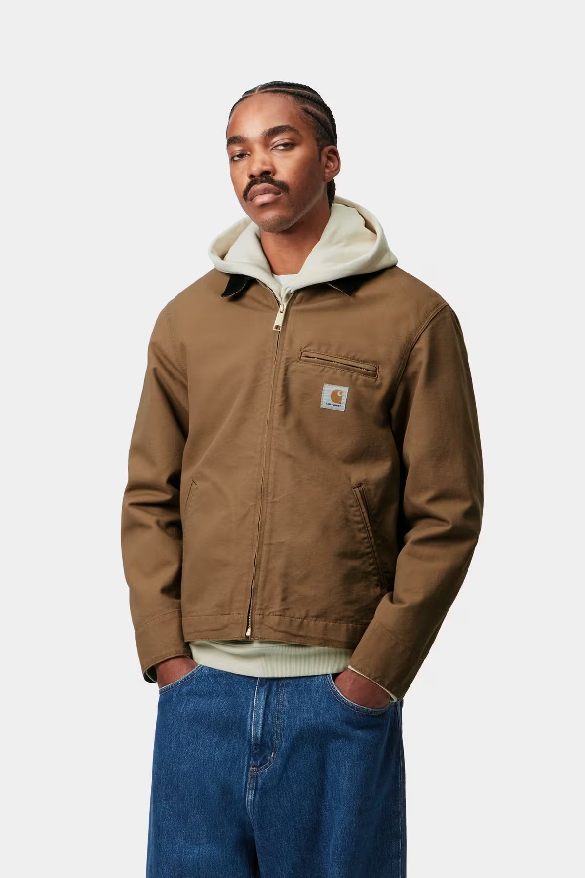 Carhartt Wip Detroit Jacket (Summer Wight Weight) colour Hamilton Brown