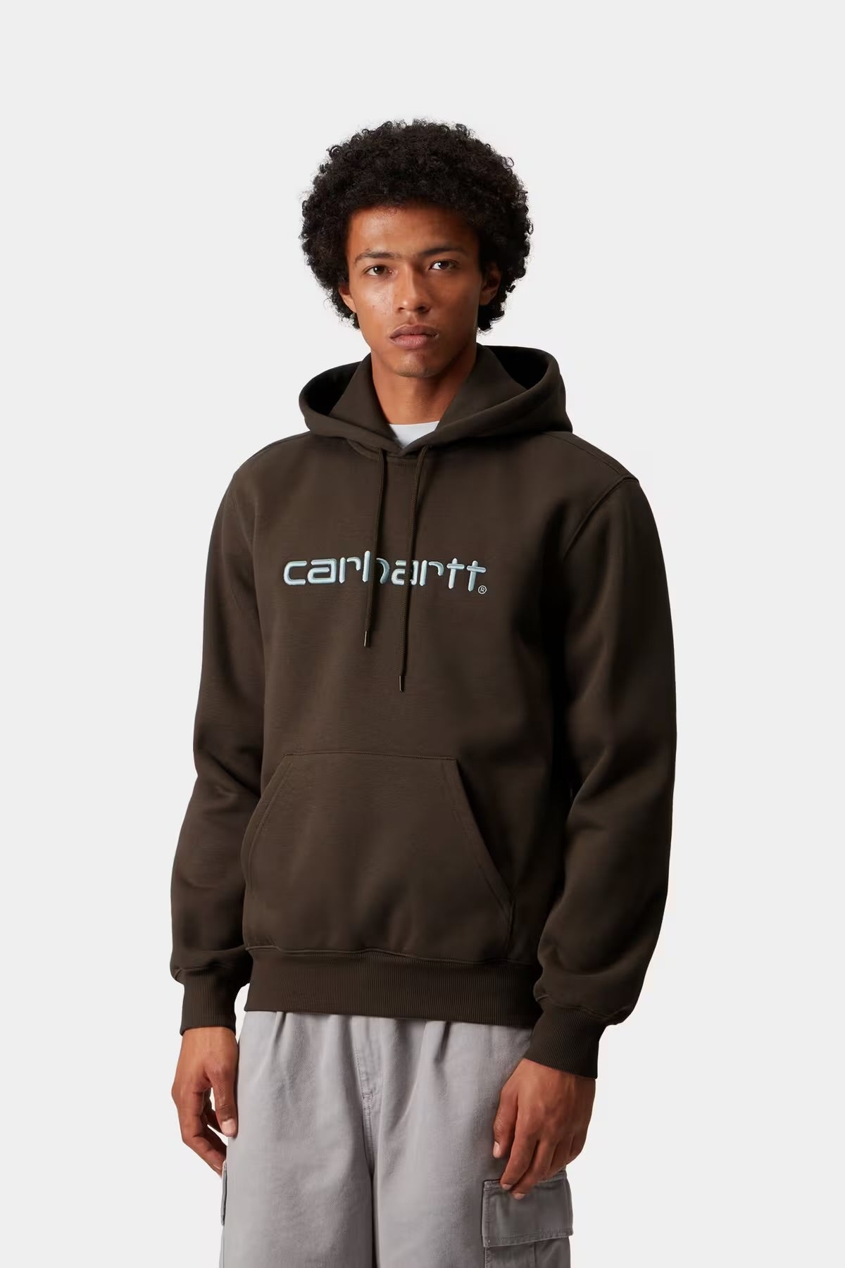Carhartt Wip Hooded Carhartt Sweatshirt Dark Brown