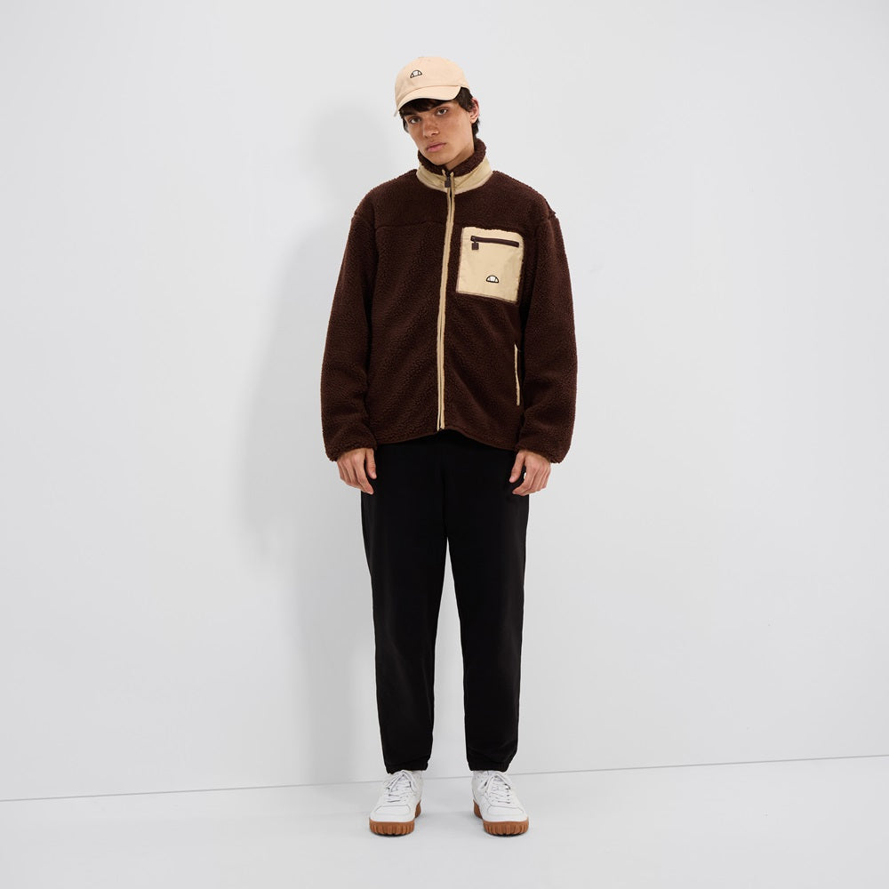 Ellesse Men's Viesta zip fleece Jacket Brown