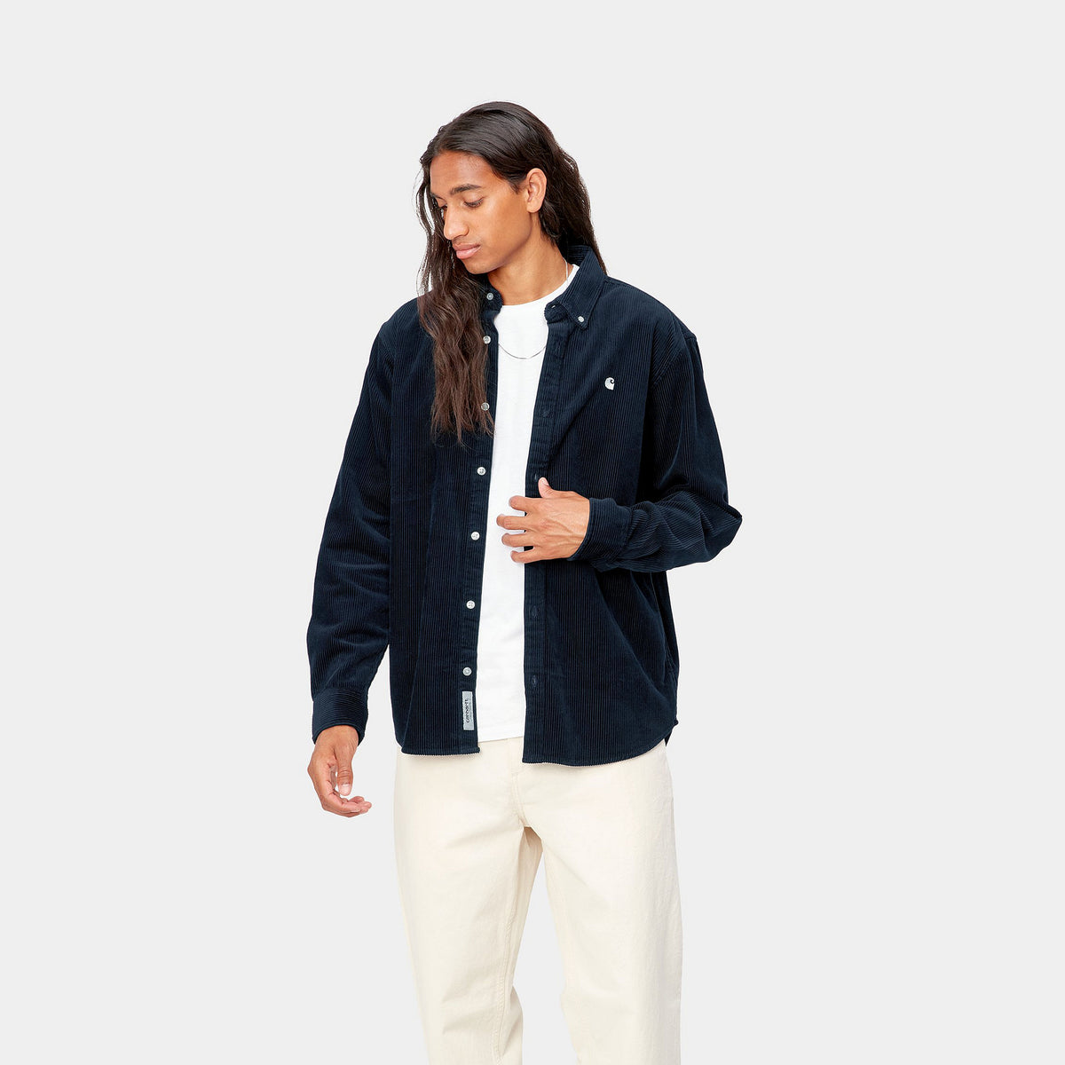Carhartt WIP LS Madison Cord Shirt Dark Navy