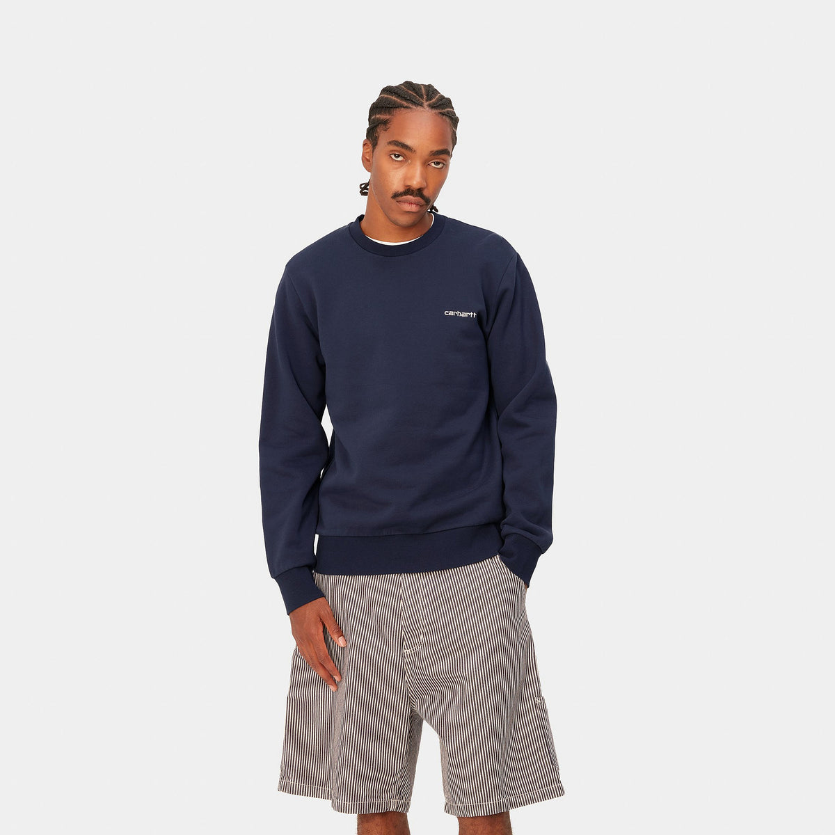 Carhartt WIP Script Embroidery Sweat Blue