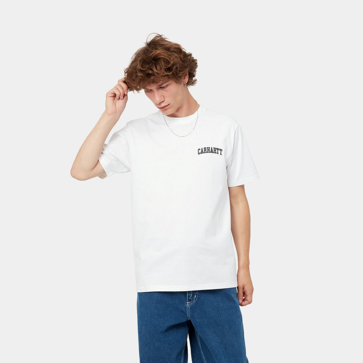 Carhartt wip SS University Script T-Shirt white black