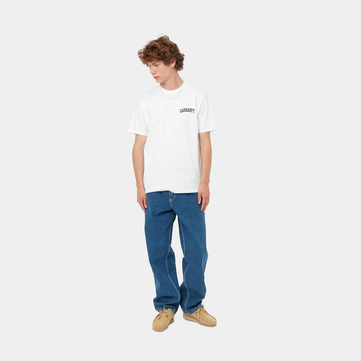 Carhartt wip SS University Script T-Shirt white black