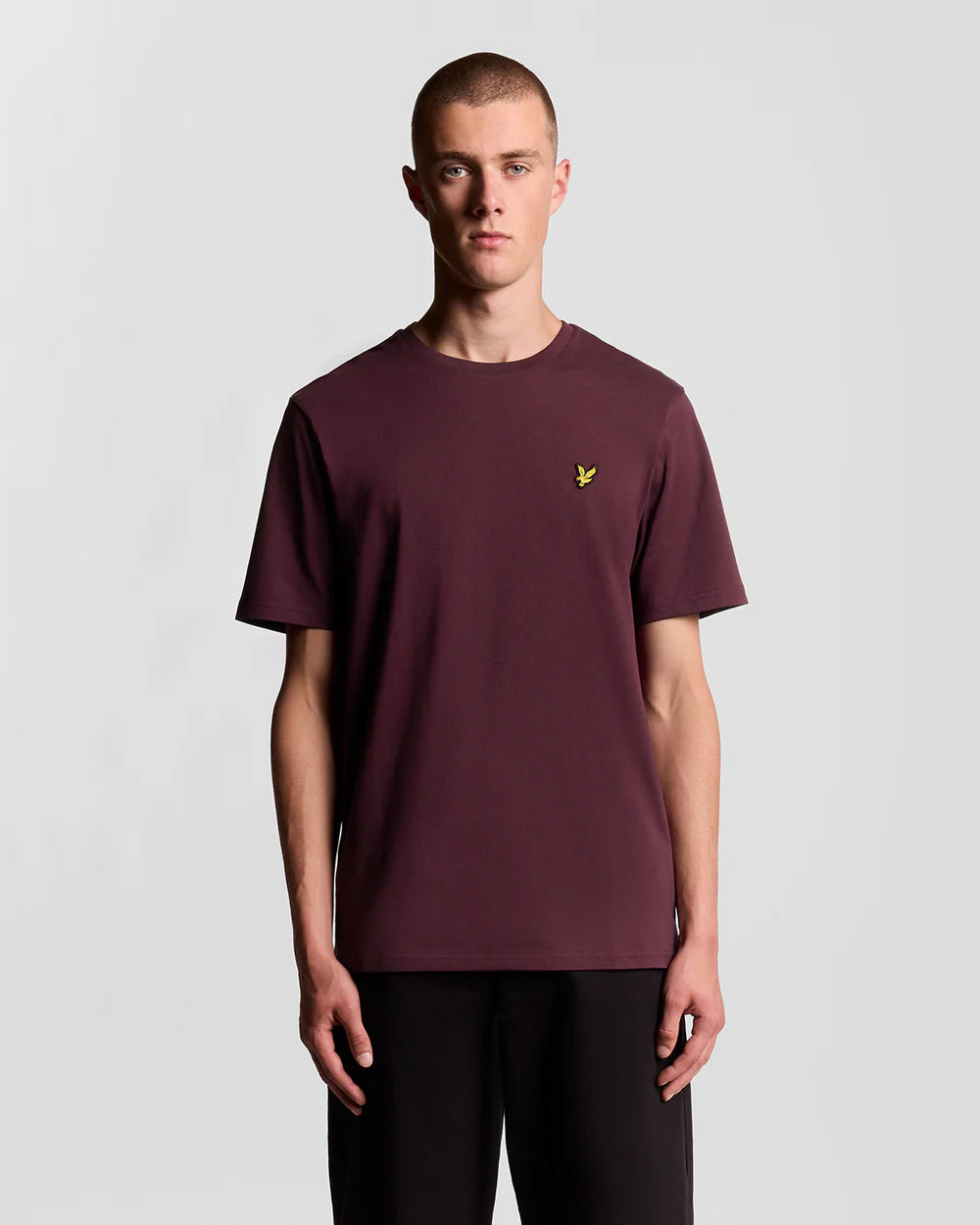 lyle & Scott Cotton Crew Neck T-Shirt burgundy