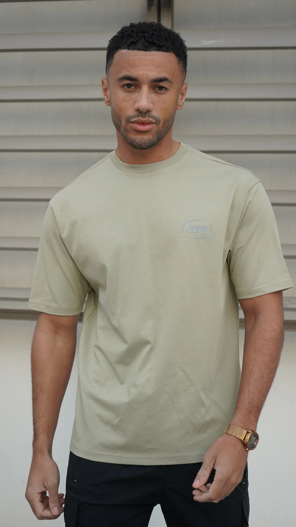 CAPO CLUB CIRCULAR PRINT T-SHIRT
SAGE GREEN