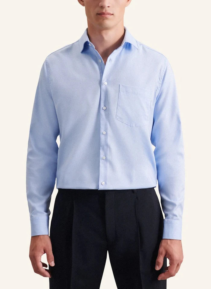 Seidensticker Business Shirt in Regular with Kent-Collar Blue
