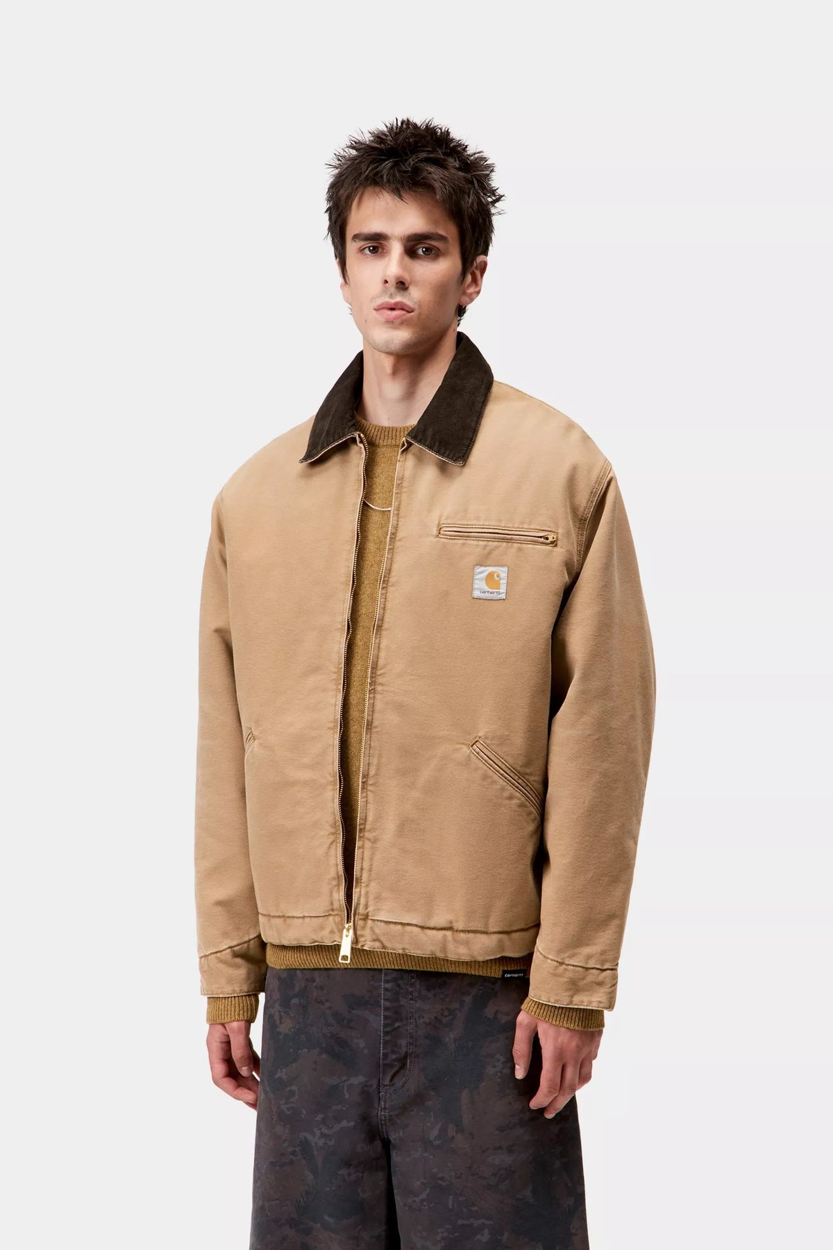 Carhartt wip OG Detroit Jacket Hamilton Brown Stone wash loose fit