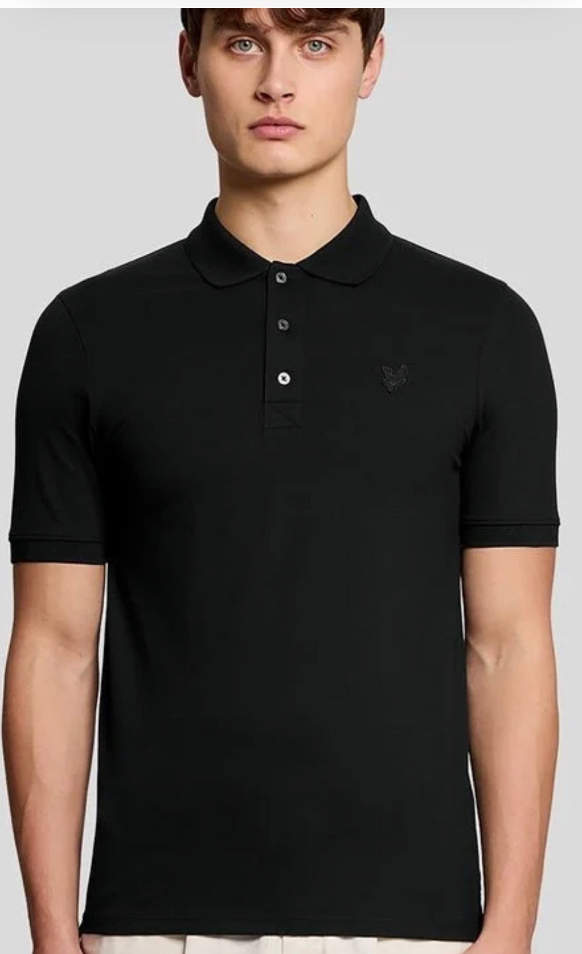 Lyle & Scott Superfine Cotton Polo Shirt Jet Black