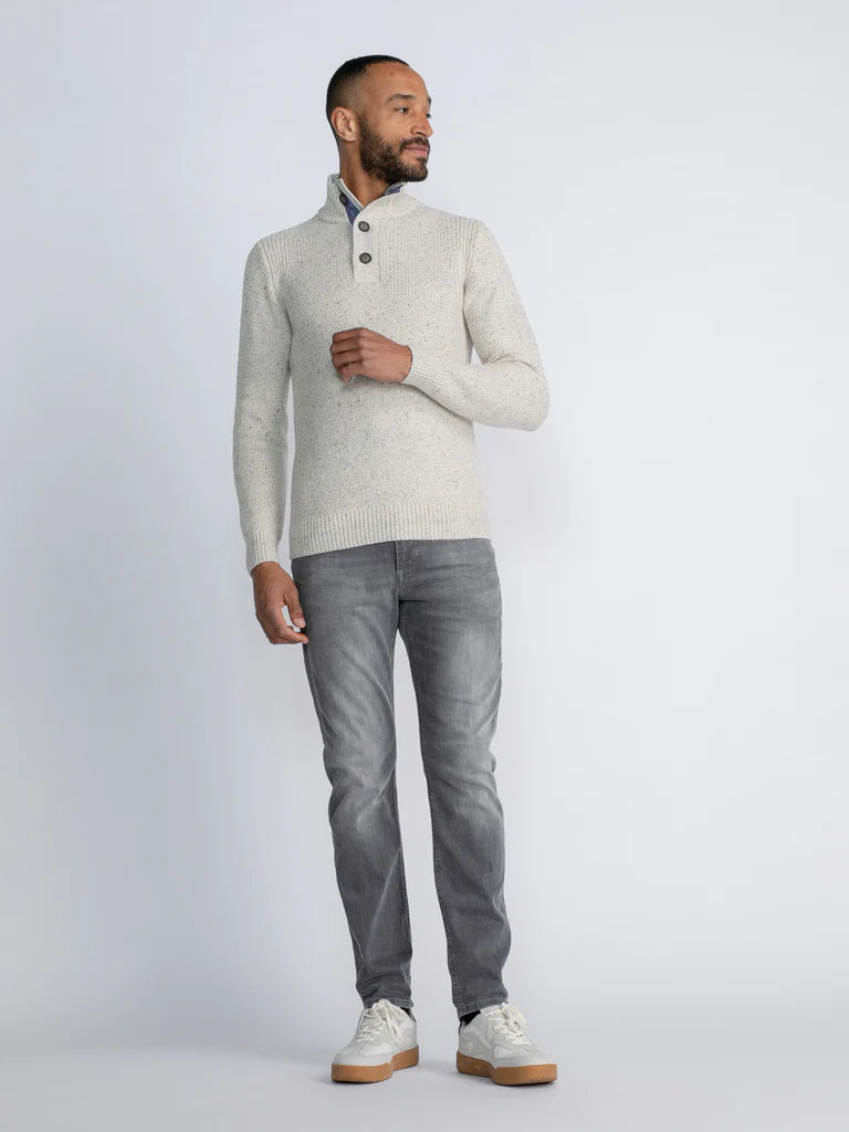 Petrol fine-knit pullover lemont
