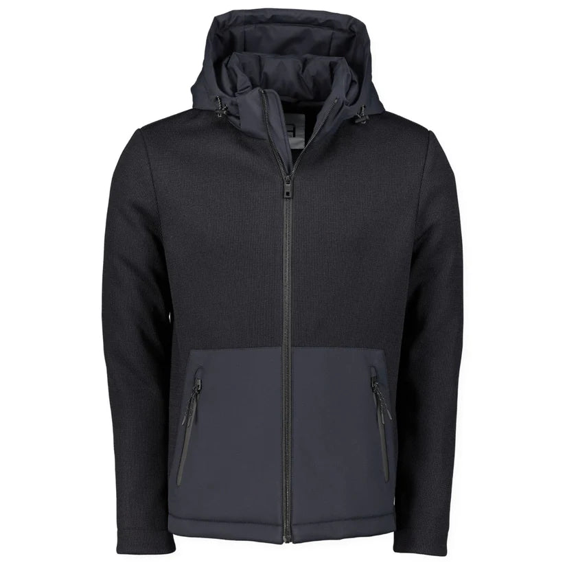 S4 jacket Bario Midnight Blue  Knitted Jacket detachable hood