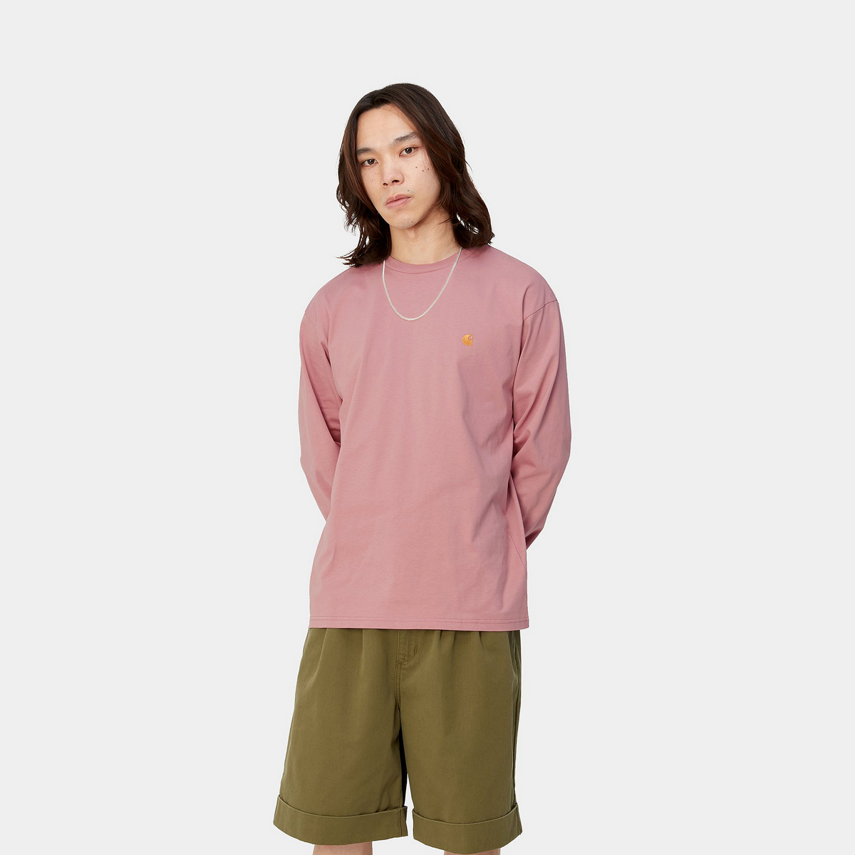 Carhartt L/S Chase T-Shirt Glassy Pink