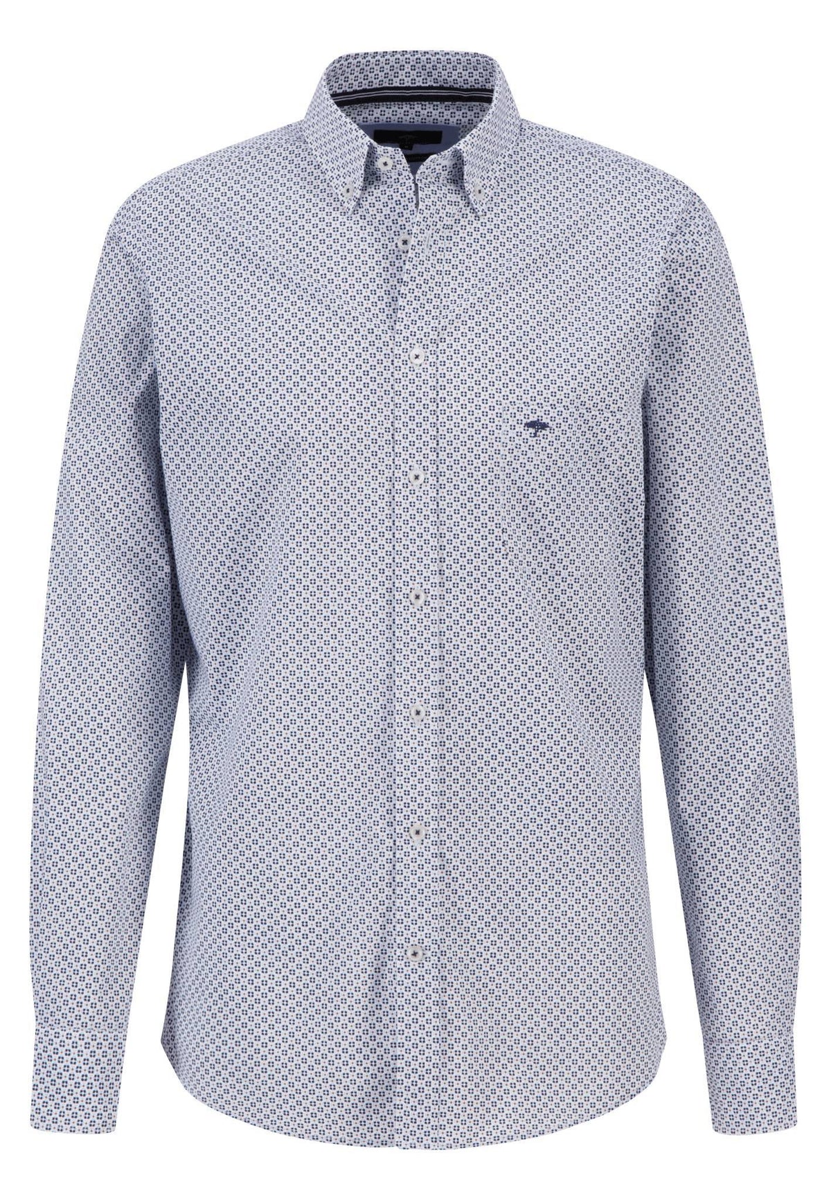 Fynch Hatton Premium Blue Pattern Long Sleeve Shirt