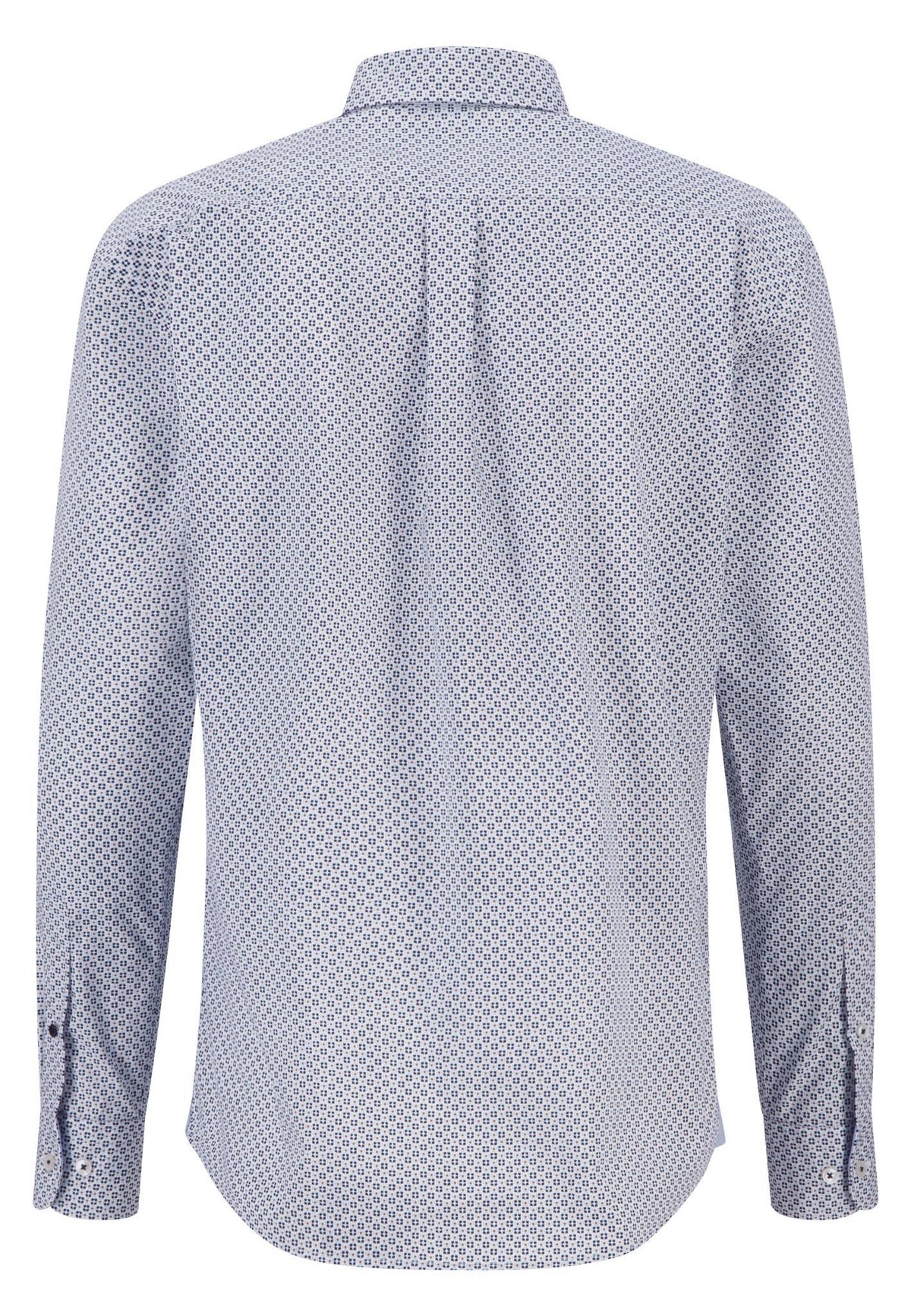 Fynch Hatton Premium Blue Pattern Long Sleeve Shirt