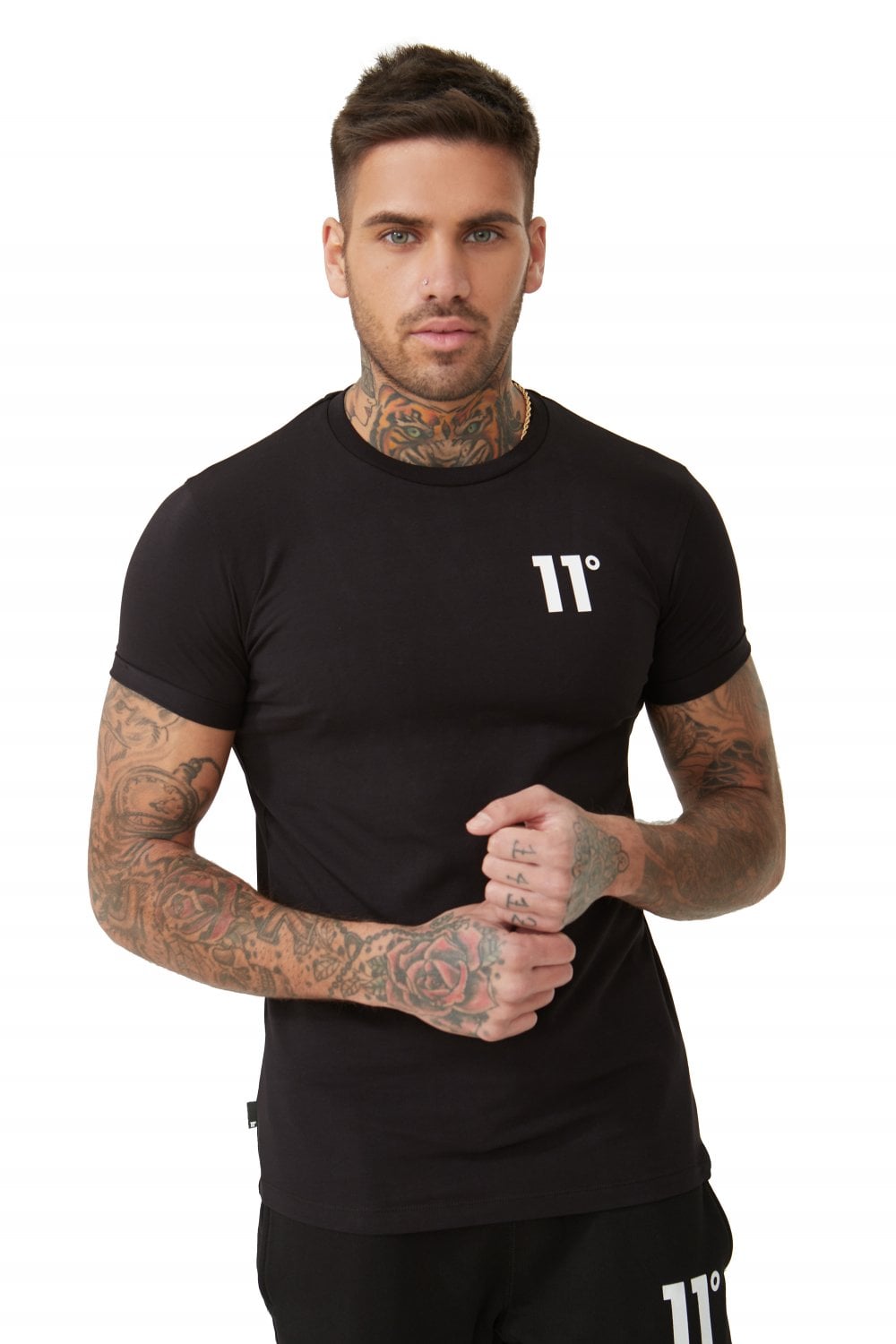 11 Degrees Core Muscle Fit T-Shirt - Black